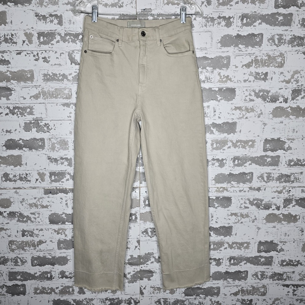 Everlane, The Way High Jean, Womens 27, Flax, Raw Hem